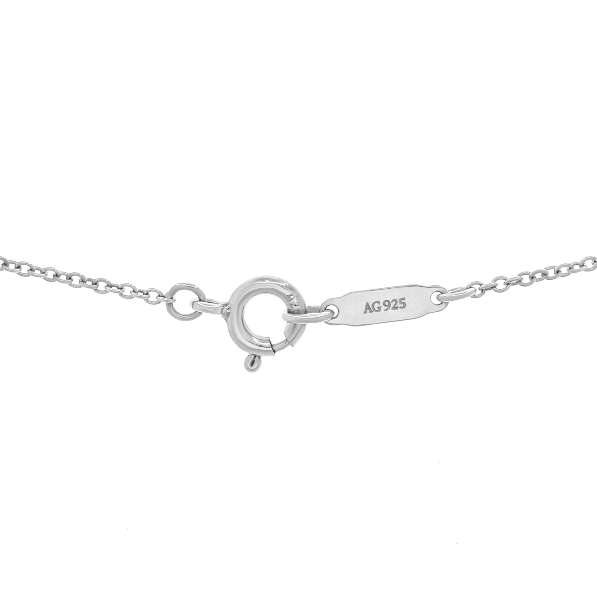 Exclusive Tiffany & Co. Sterling Silver Heart Key Pendant — Back View