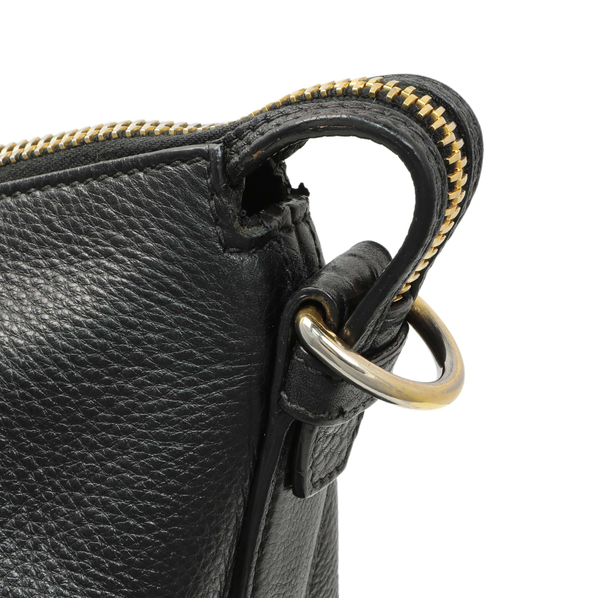 Exclusive Prada Black Vitello Daino Hobo — Alternate View 12