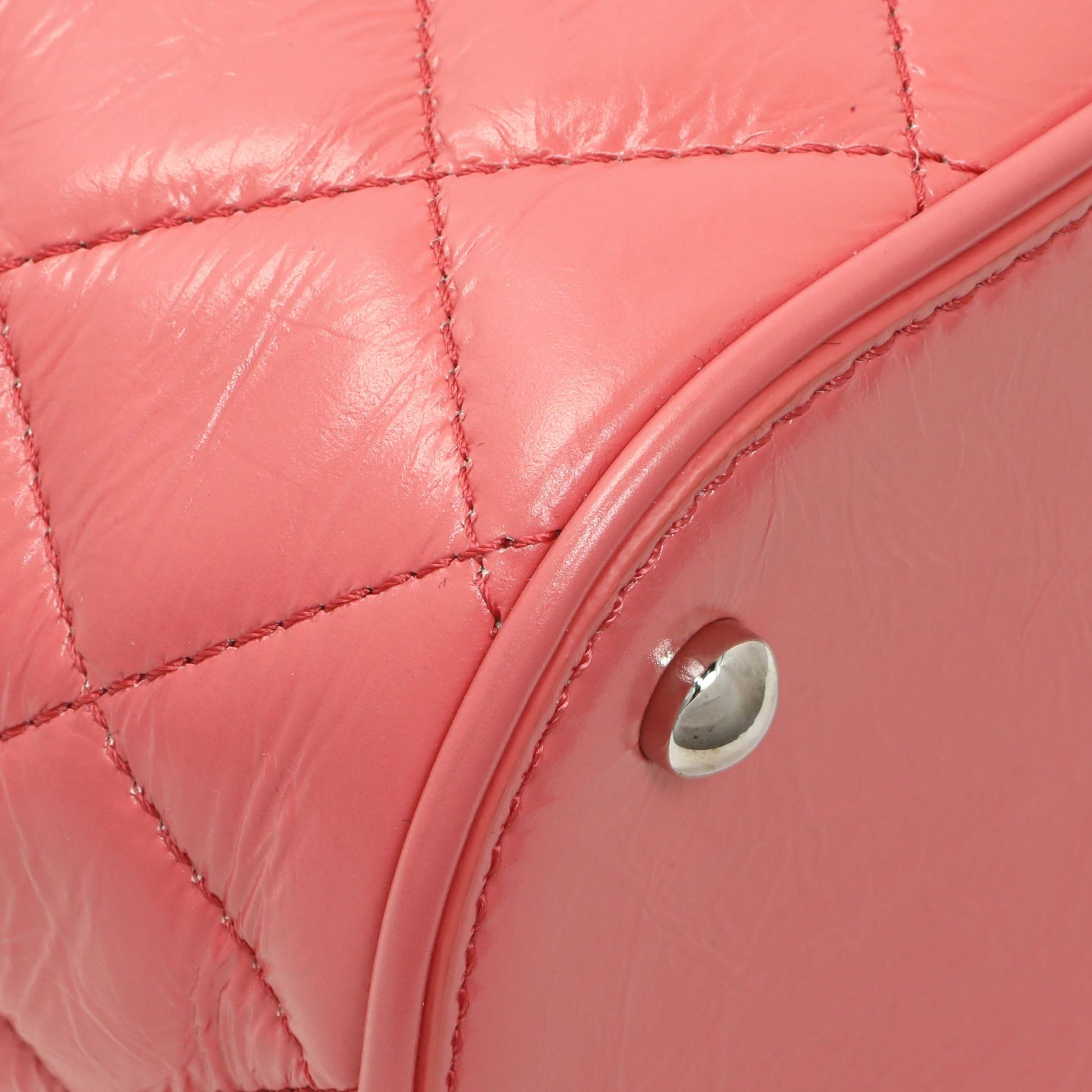 Exclusive Chanel Pink Crumpled Calfskin PVC Quilted Aquarium Backpack — Top View