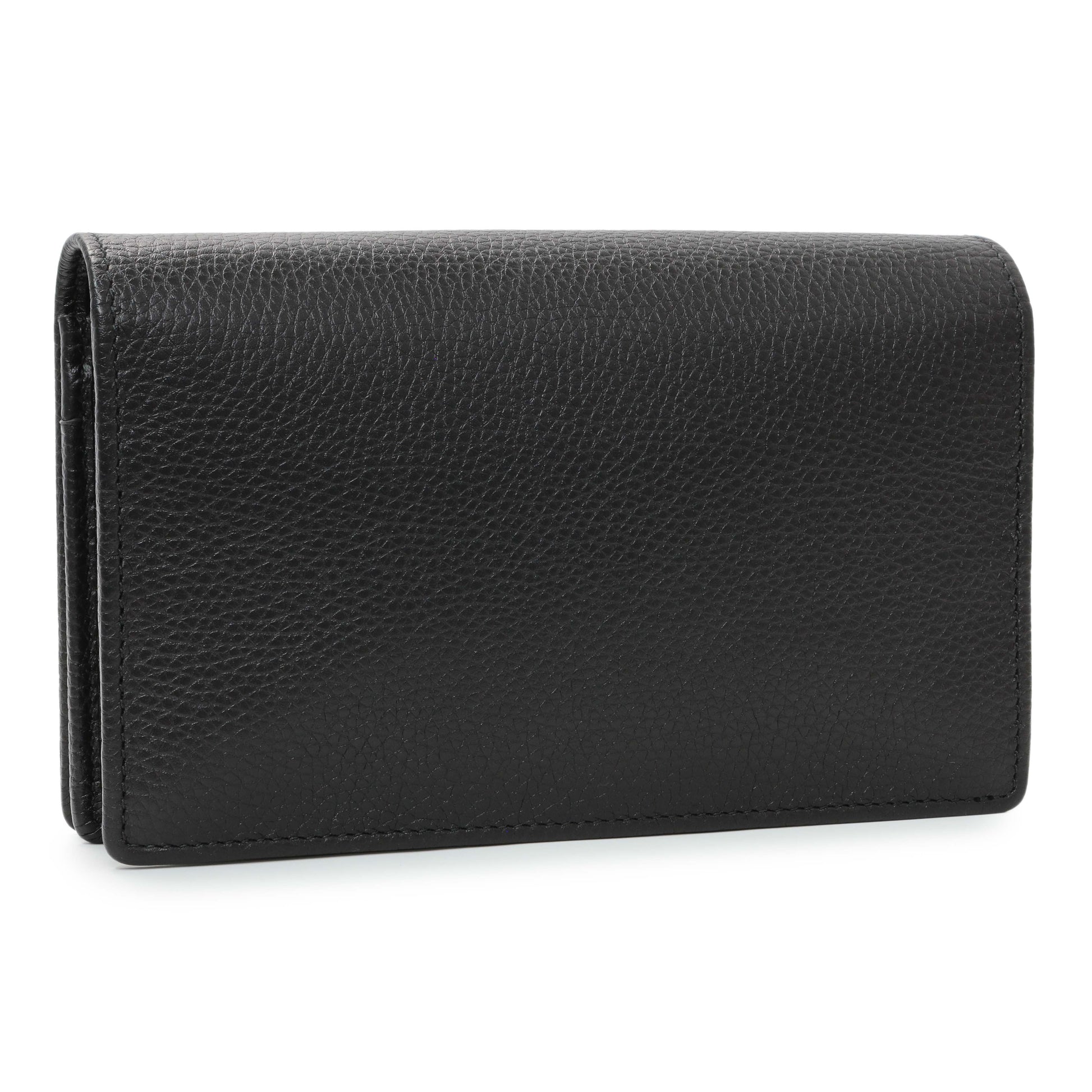 Exclusive Gucci Black Pebbled Calfskin Soho Wallet on Chain — Side View