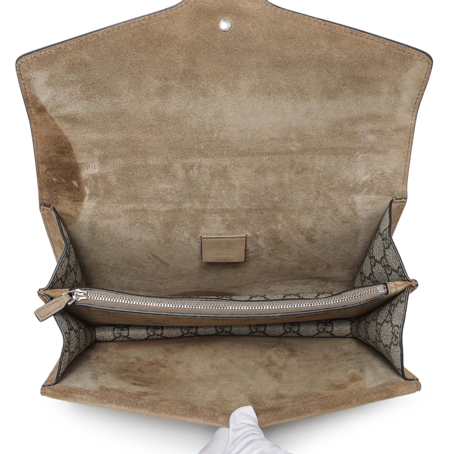 Exclusive Gucci GG Supreme Monogram Small Dionysus Shoulder Bag — Top View