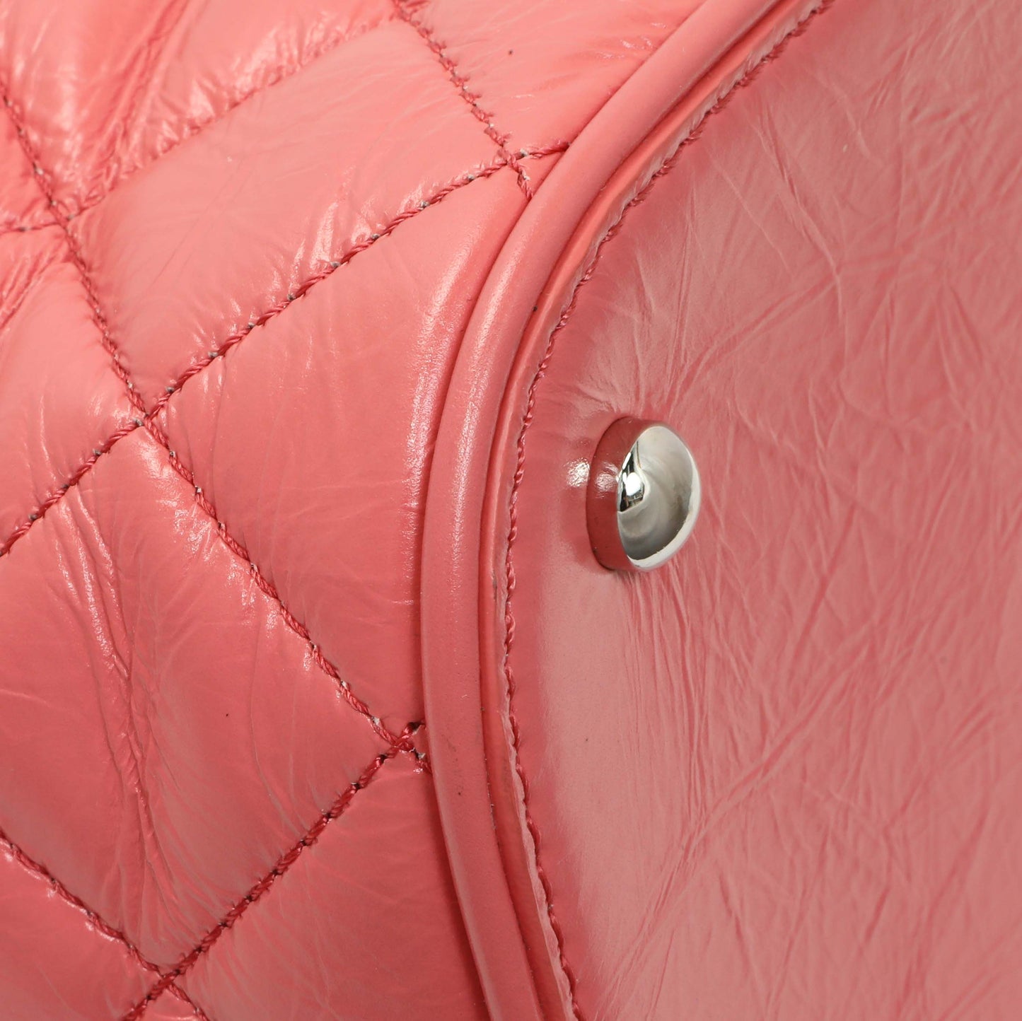 Exclusive Chanel Pink Crumpled Calfskin PVC Quilted Aquarium Backpack — Lifestyle View