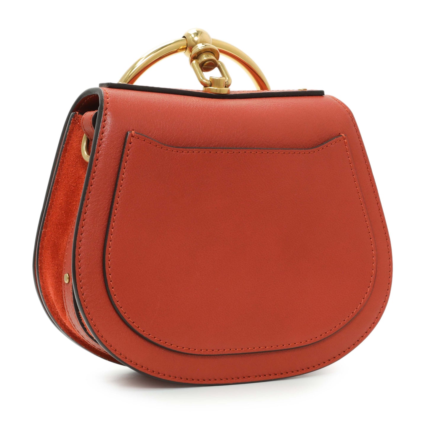 Exclusive Chloe Red Calfskin Small Nile Bracelet Bag — Side View