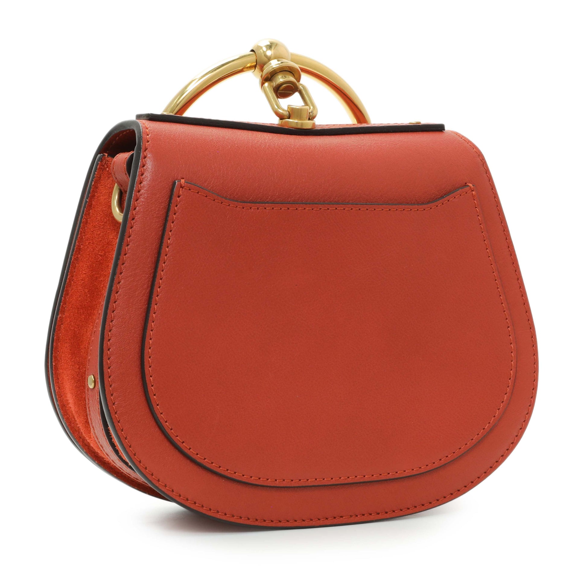 Exclusive Chloe Red Calfskin Small Nile Bracelet Bag — Side View