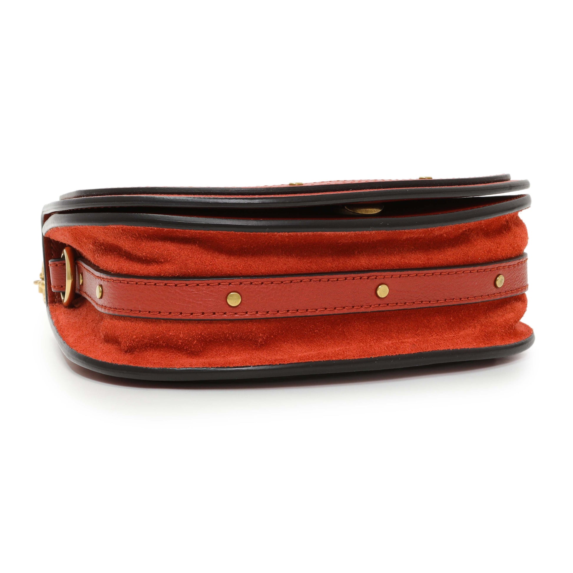 Exclusive Chloe Red Calfskin Small Nile Bracelet Bag — Back View