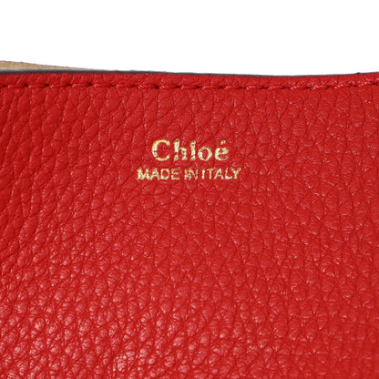 Exclusive Chloe Red Grained Lambskin Drew Shoulder Bag — Lifestyle View