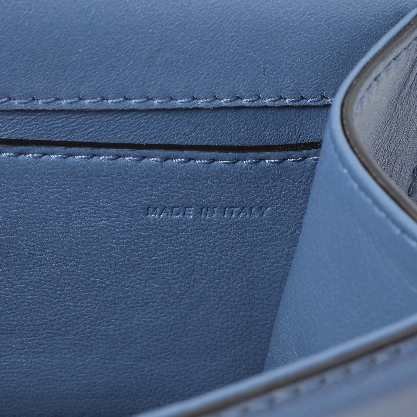 Exclusive Valentino Blue Calfskin Vlogo Small Loco Shoulder Bag — Lifestyle View