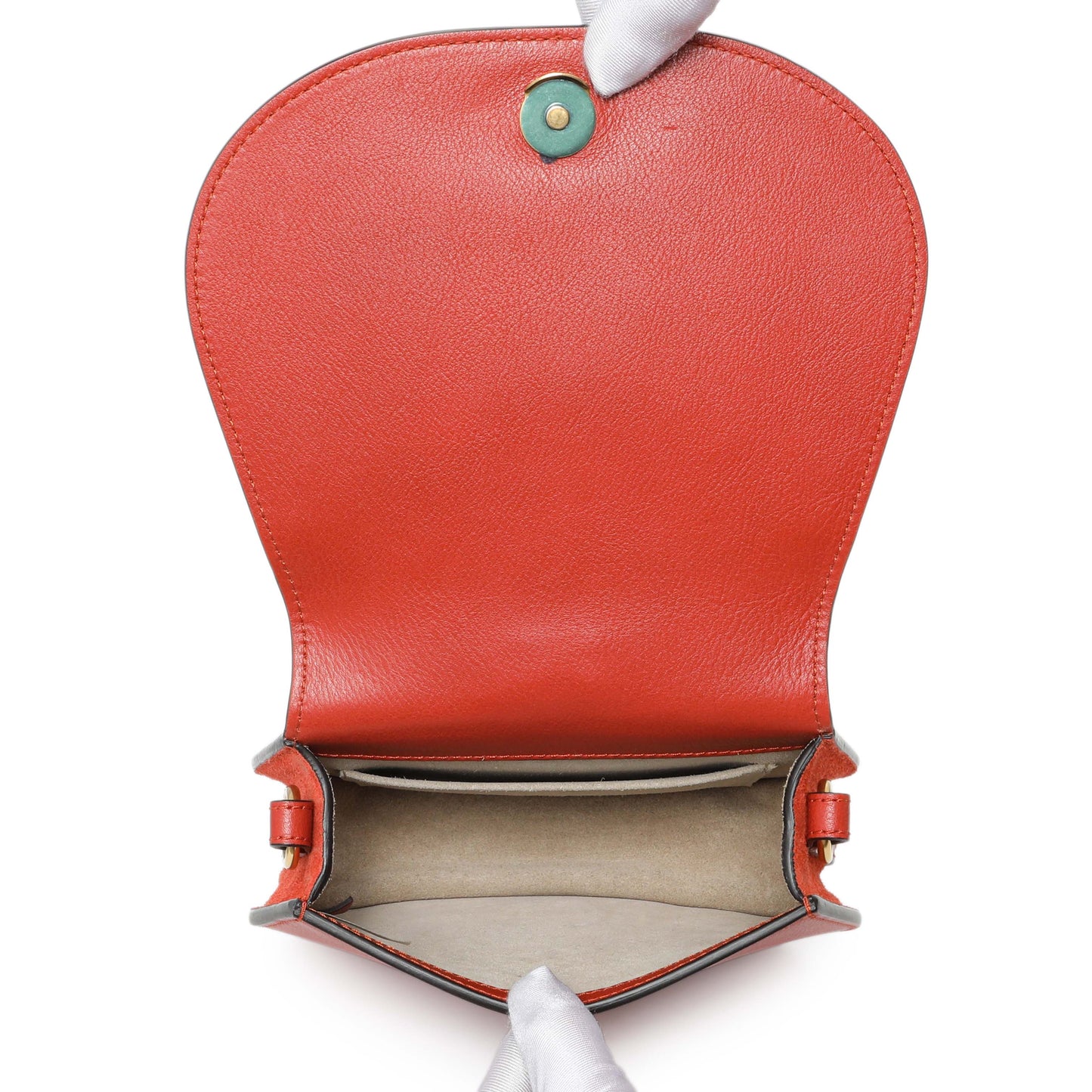 Exclusive Chloe Red Calfskin Small Nile Bracelet Bag — Top View