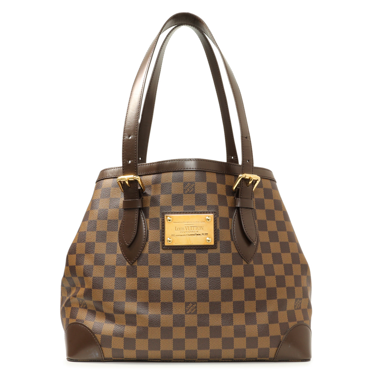 Exclusive Louis Vuitton Damier Ebene Hampstead MM — Front View