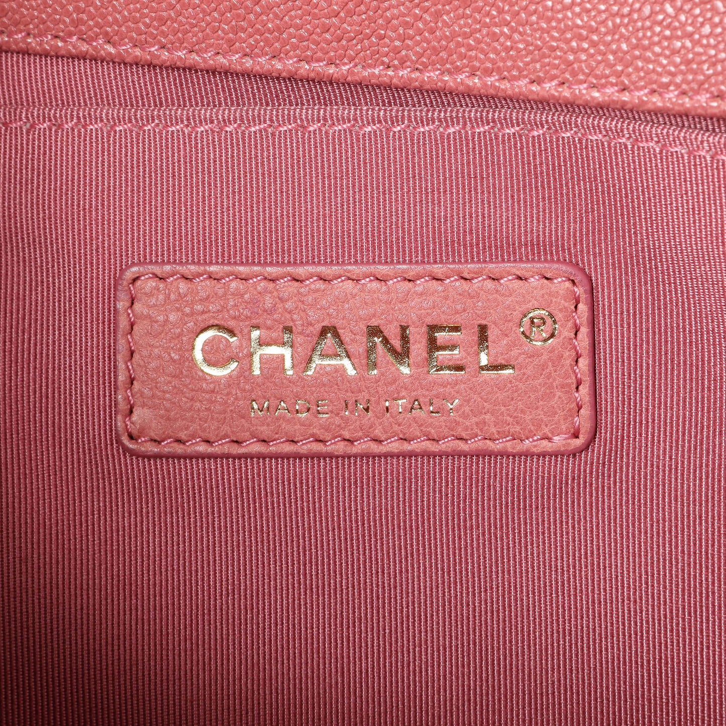 Exclusive Chanel Blush Chevron Quilted Caviar New Medium Boy Flap — Alternate View 9