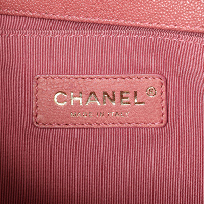 Exclusive Chanel Blush Chevron Quilted Caviar New Medium Boy Flap — Alternate View 9