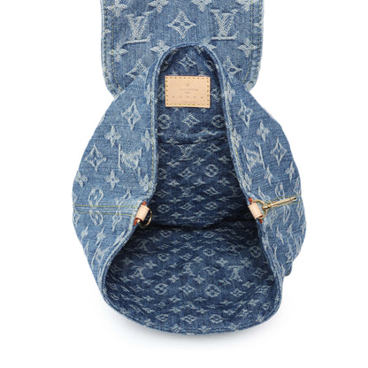 Exclusive Louis Vuitton Blue Monogram Denim Venice Backpack — Top View