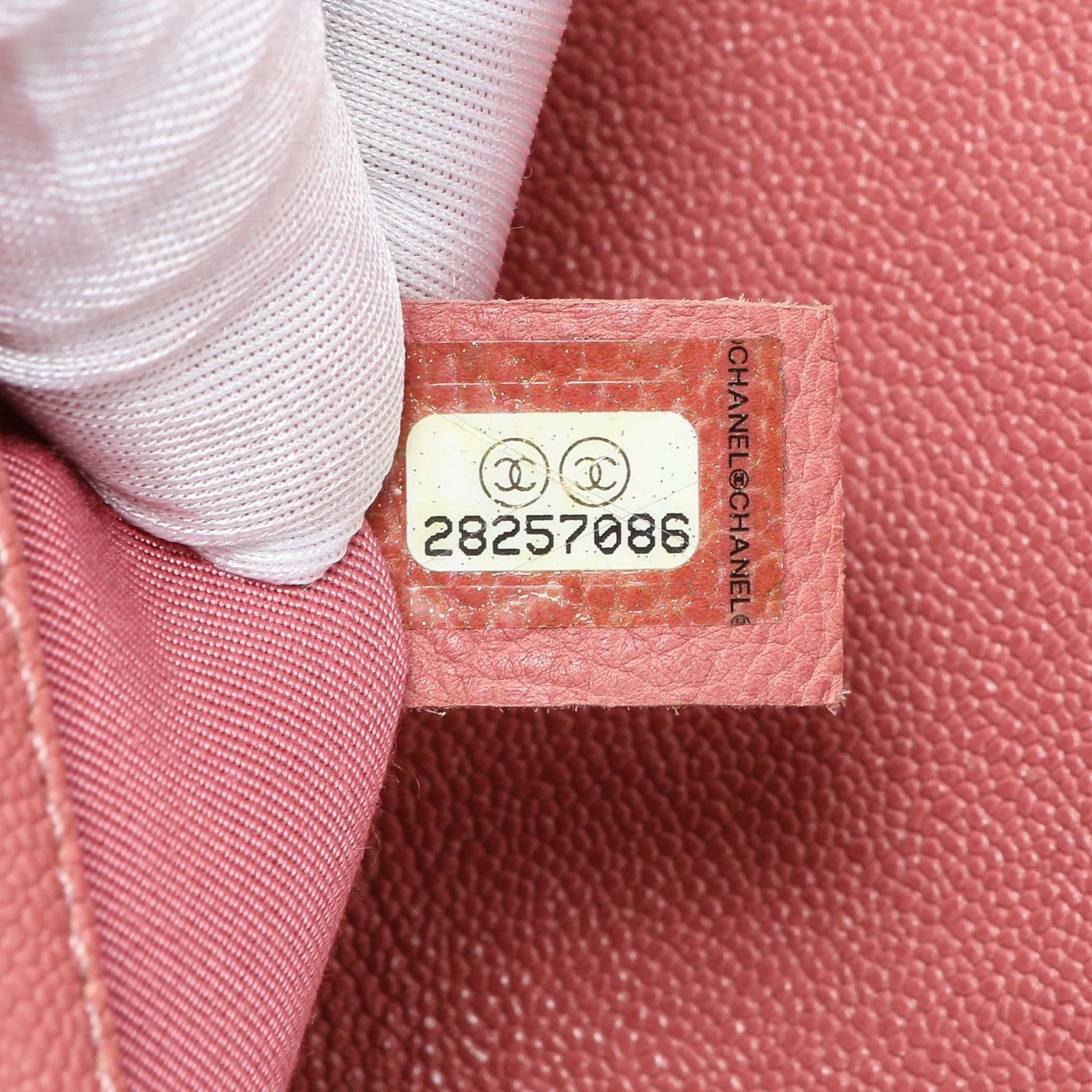 Exclusive Chanel Blush Chevron Quilted Caviar New Medium Boy Flap — Alternate View 10