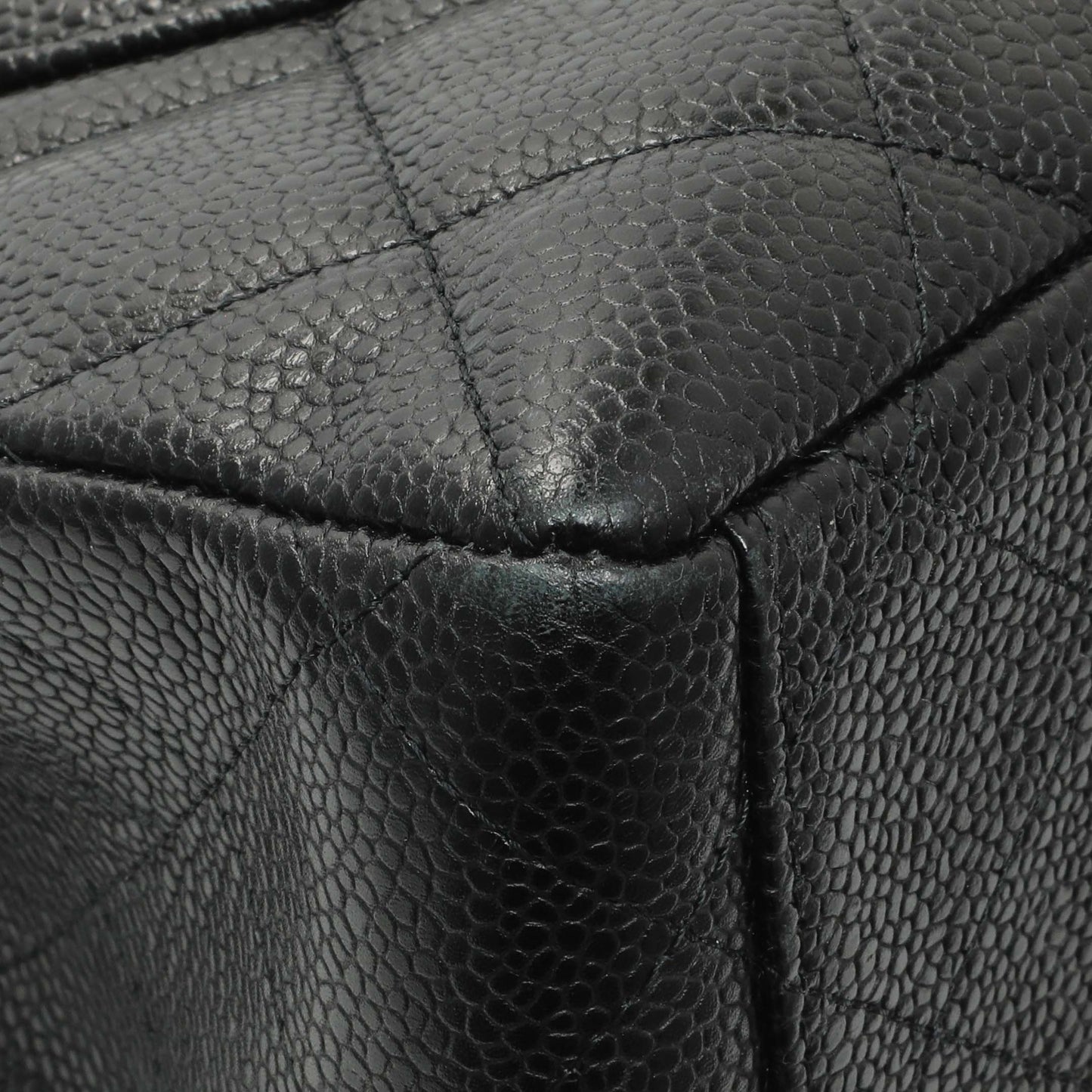 Exclusive Chanel Black Quilted Caviar Maxi Single Flap — Lifestyle View