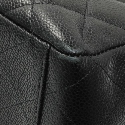 Exclusive Chanel Black Quilted Caviar Maxi Single Flap — Alternate View 7