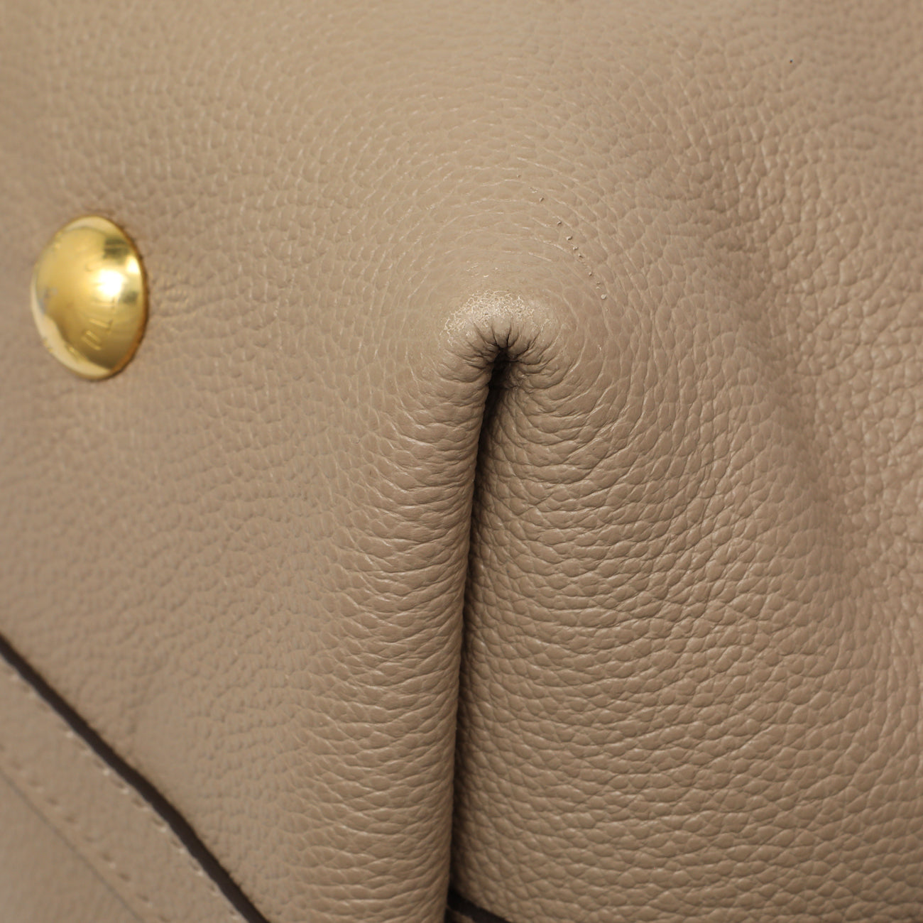Exclusive Louis Vuitton Tourterelle Empreinte Monogram Giant Carryall MM — Lifestyle View