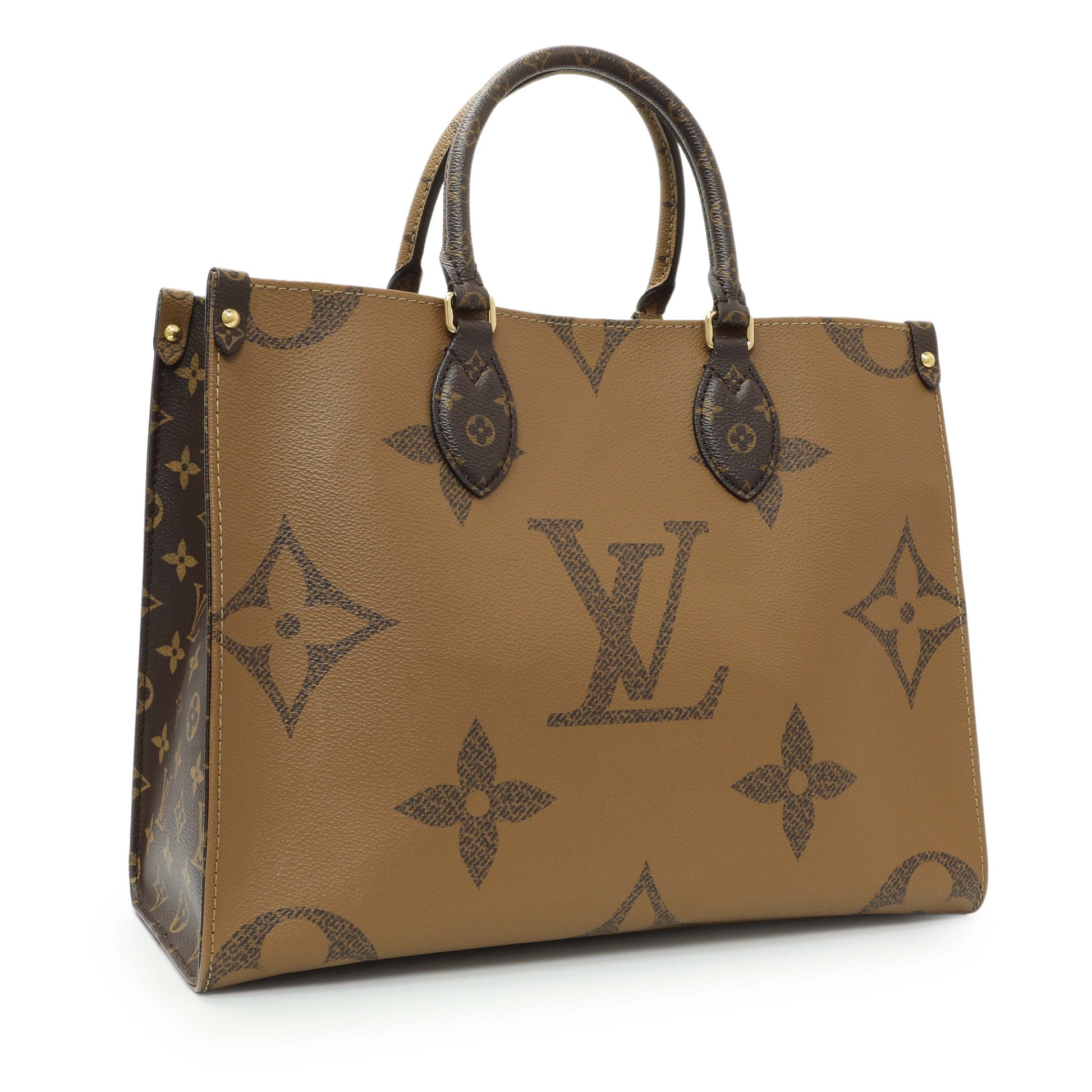 Exclusive Louis Vuitton Reverse Monogram Giant Onthego MM — Side View