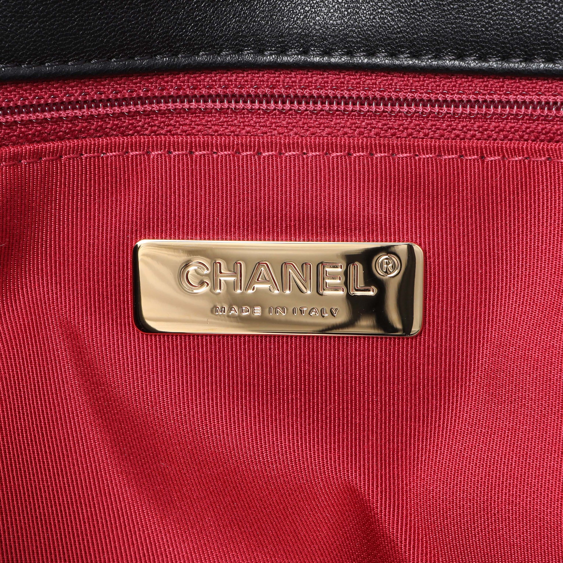 Exclusive Chanel Black Lambskin Quilted Maxi Chanel 19 Flap — Alternate View 9