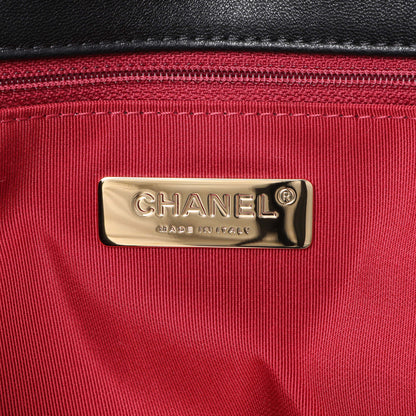 Exclusive Chanel Black Lambskin Quilted Maxi Chanel 19 Flap — Alternate View 9