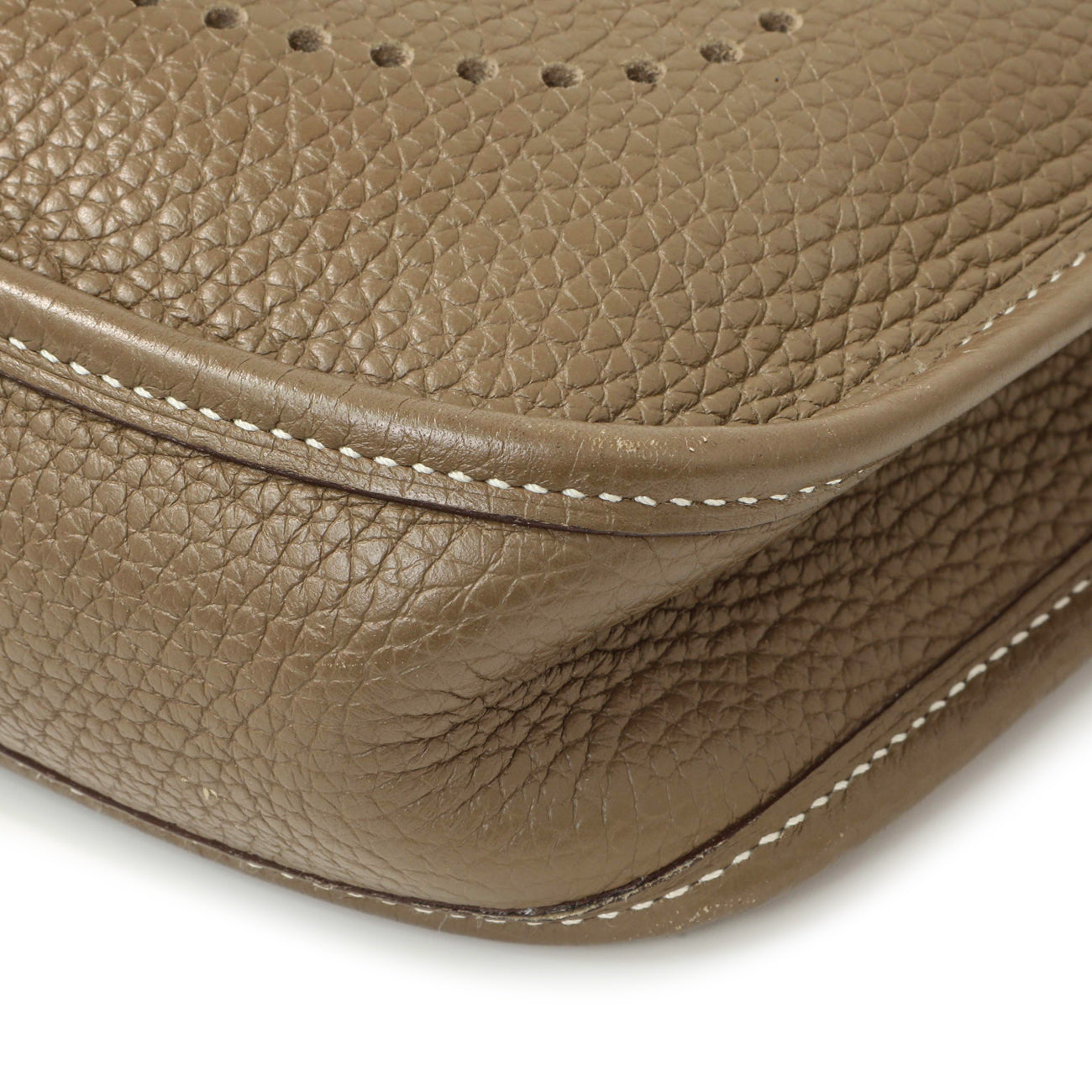 Exclusive Hermes Etoupe Bleu Indigo Clemence Evelyne TPM — Detail View
