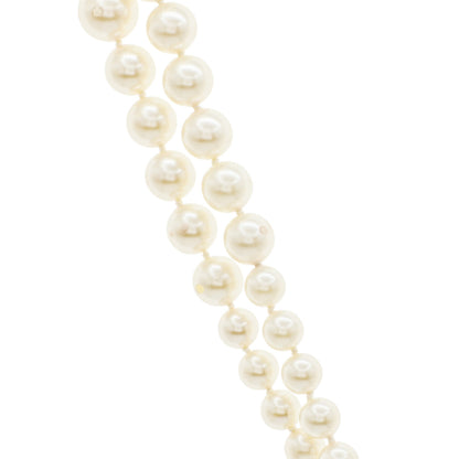 Exclusive Chanel Pearl Double Strand Necklace — Top View