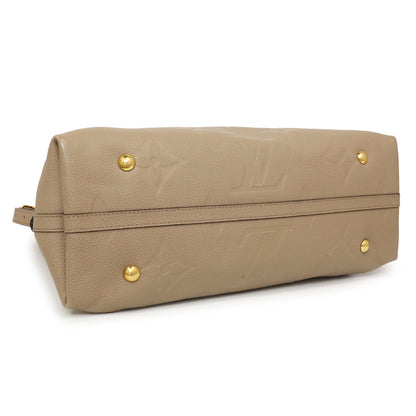 Exclusive Louis Vuitton Tourterelle Empreinte Monogram Giant Carryall MM — Top View