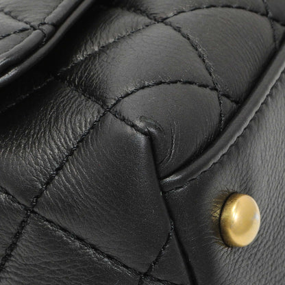 Exclusive Chanel Black Quilted Goatskin Extra Mini Coco Handle Flap — Top View