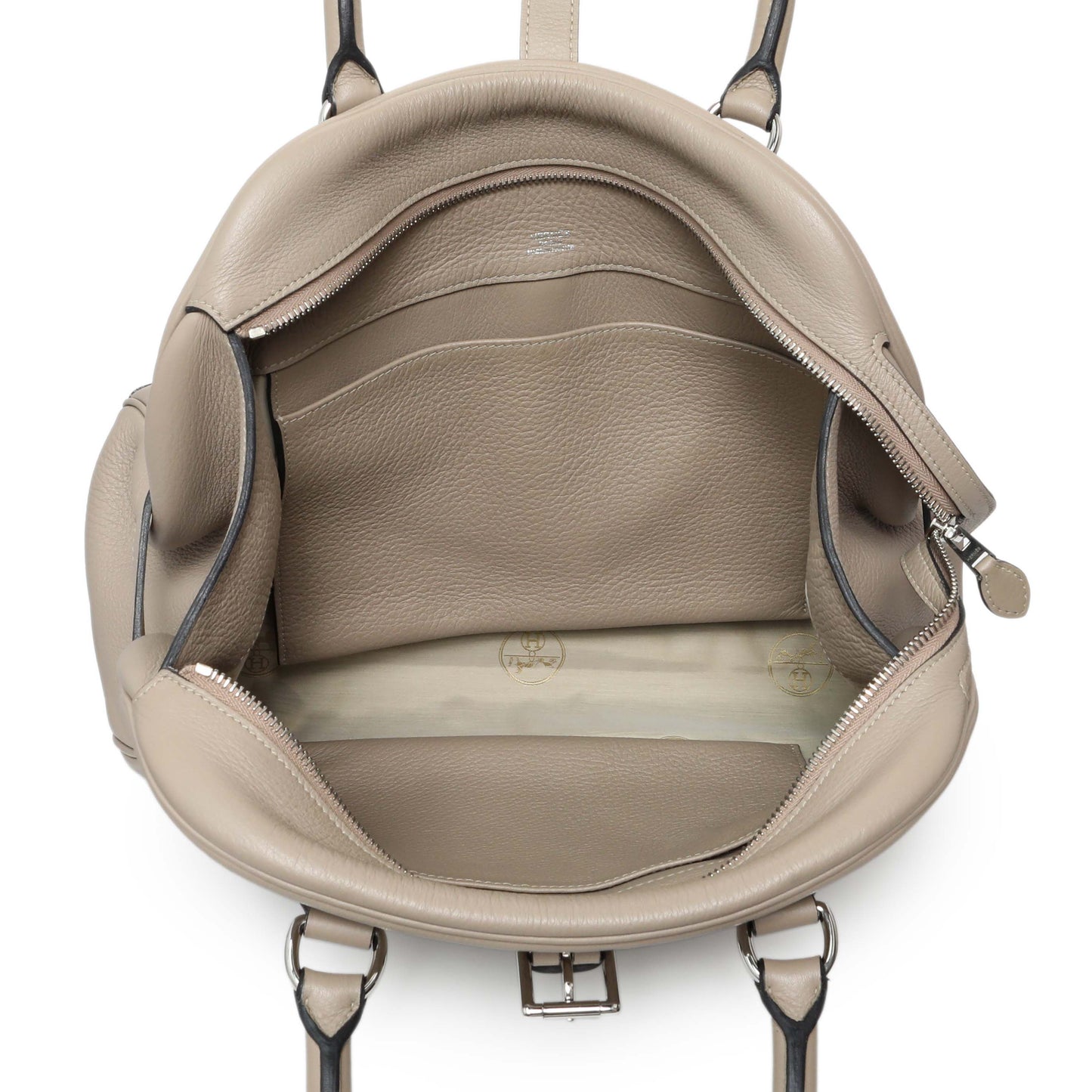 Exclusive Hermes Gris Tourterelle Taurillon Clemence Atlas 35 — Alternate View 8