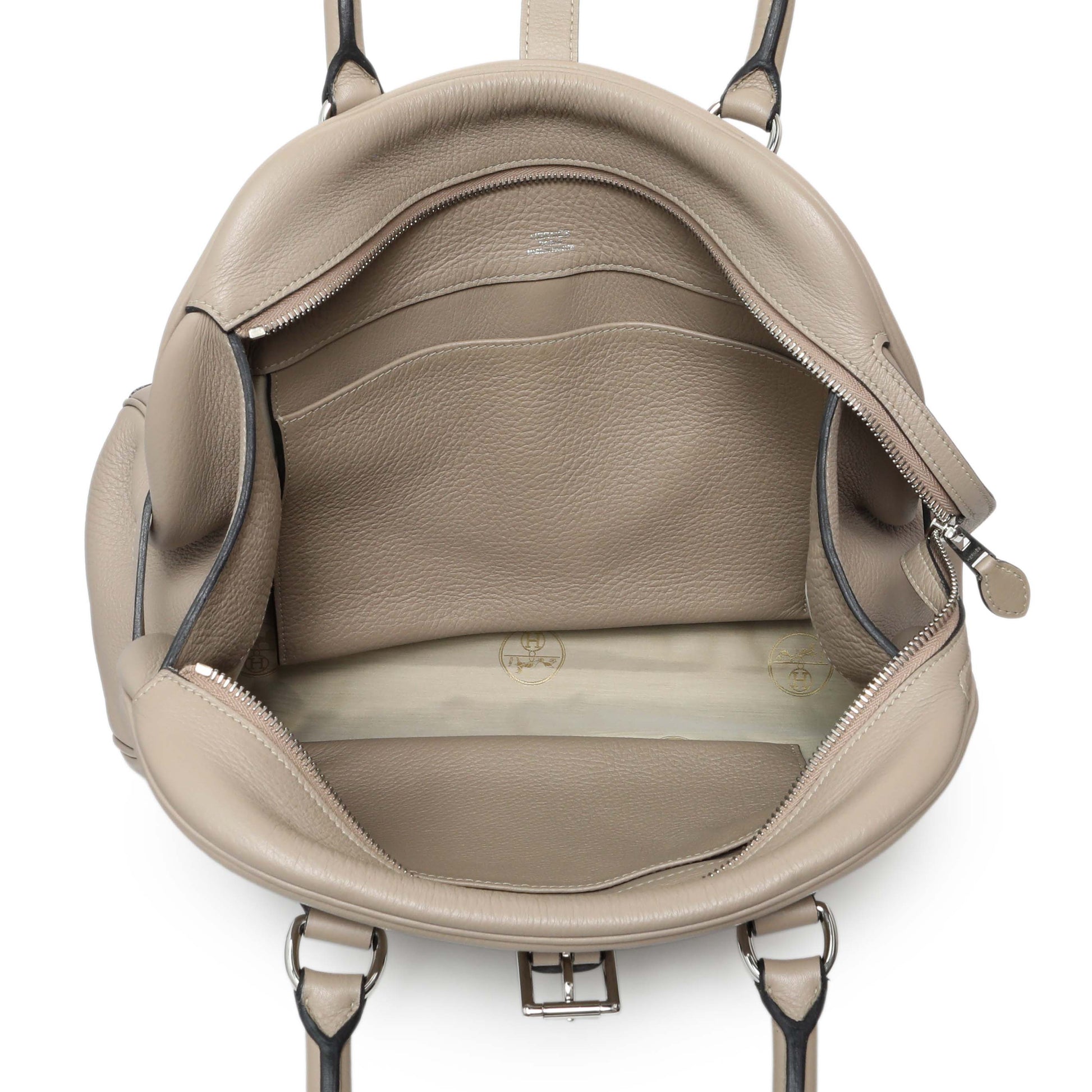 Exclusive Hermes Gris Tourterelle Taurillon Clemence Atlas 35 — Alternate View 8