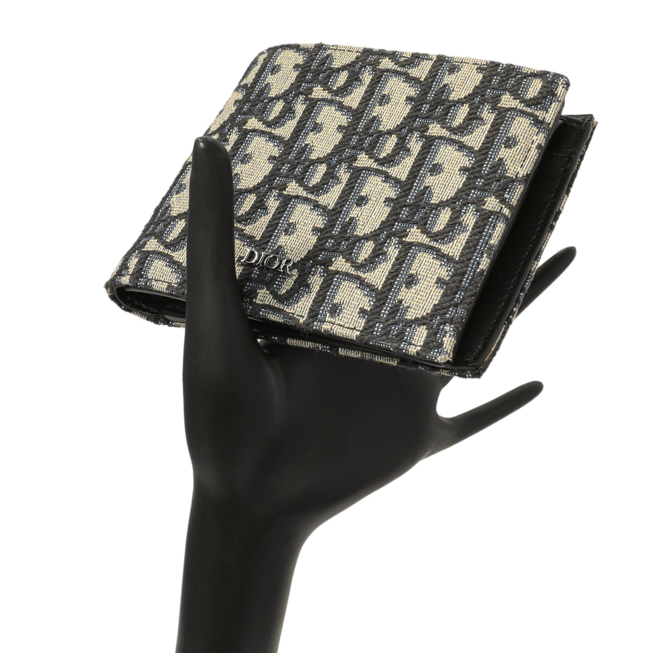 Exclusive Christian Dior Blue Oblique Bifold Wallet — Alternate View 8