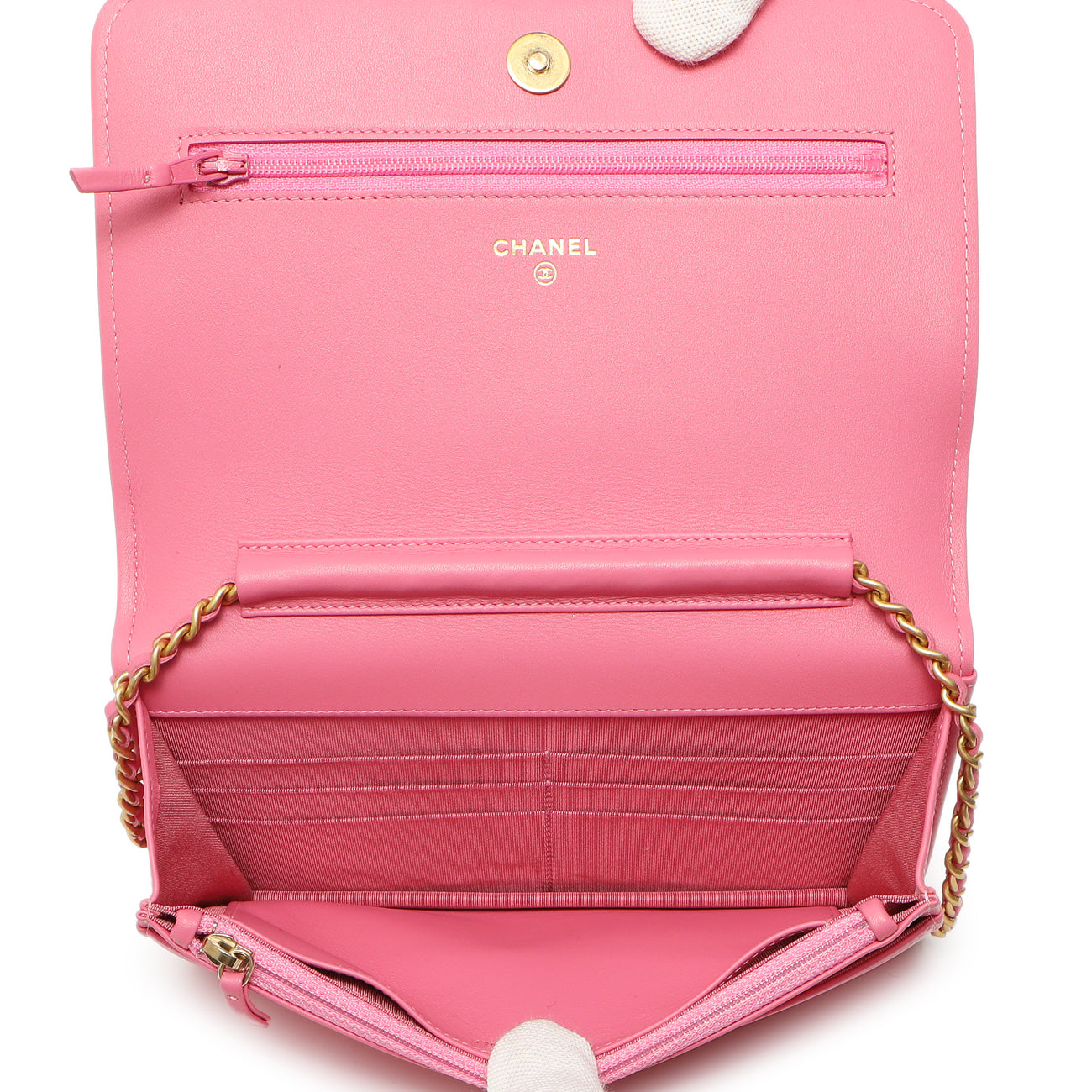 Exclusive Chanel Pink Quilted Calfskin Boy Wallet on Chain — Alternate View 8