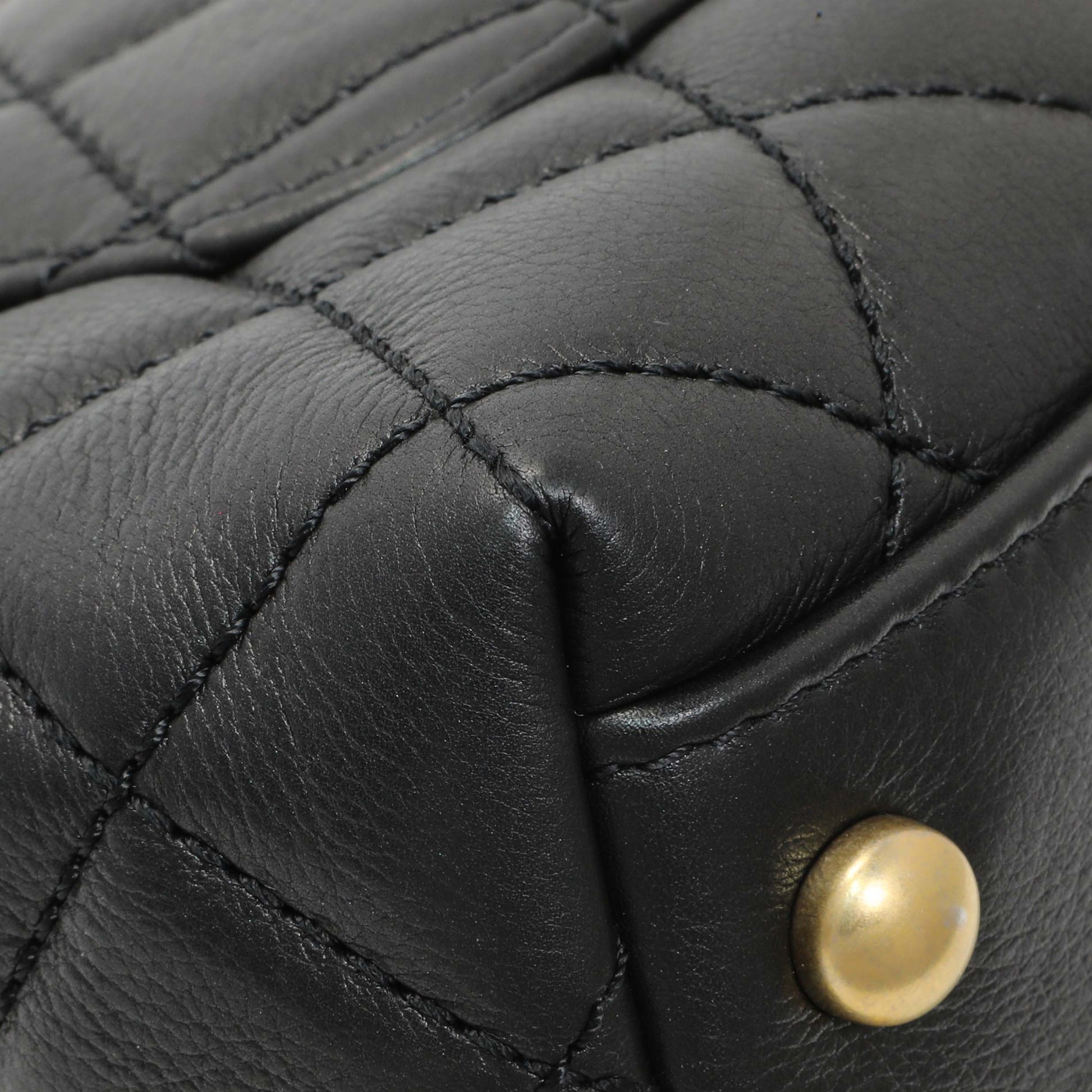 Exclusive Chanel Black Quilted Goatskin Extra Mini Coco Handle Flap — Lifestyle View