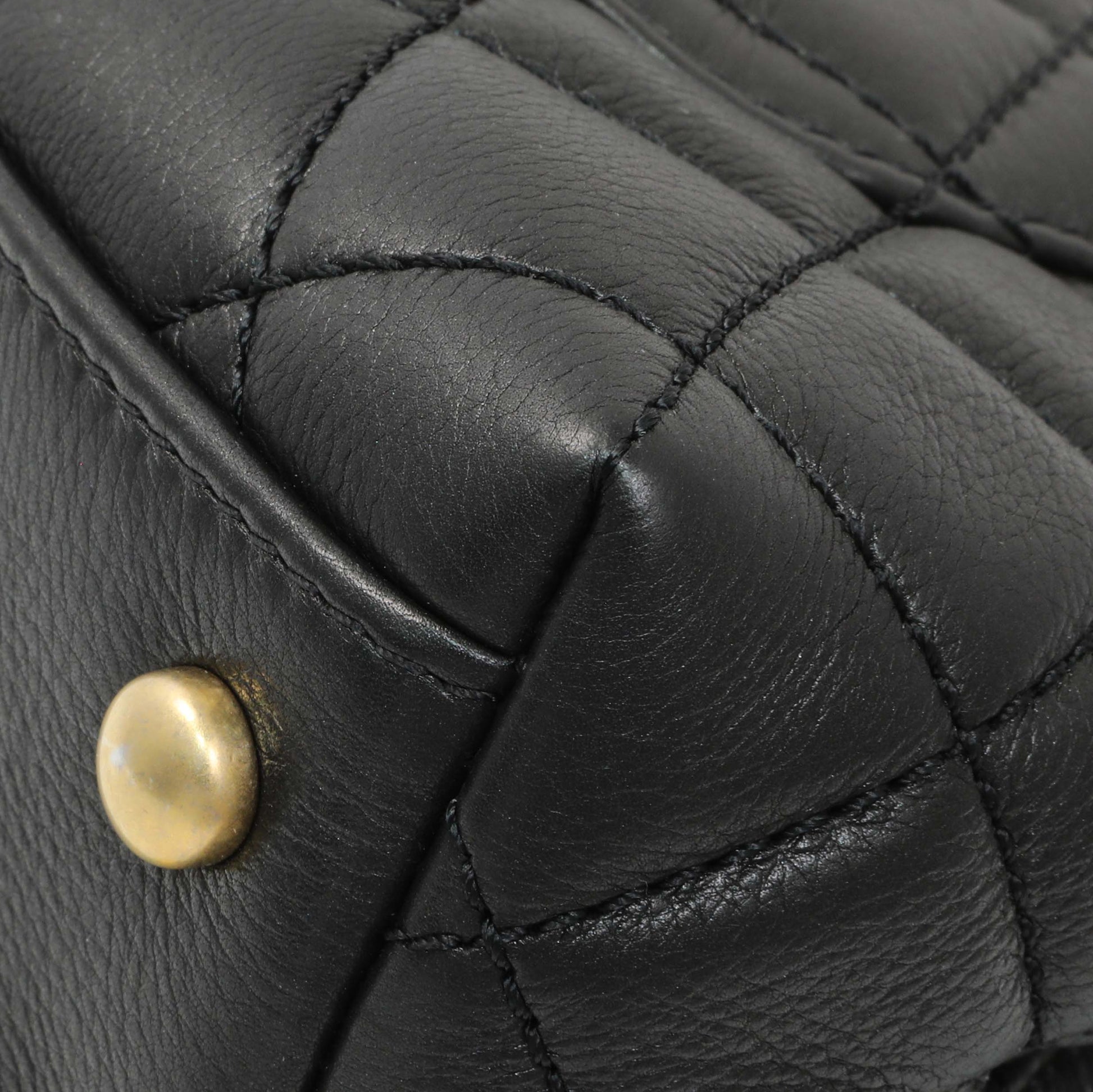 Exclusive Chanel Black Quilted Goatskin Extra Mini Coco Handle Flap — Alternate View 7