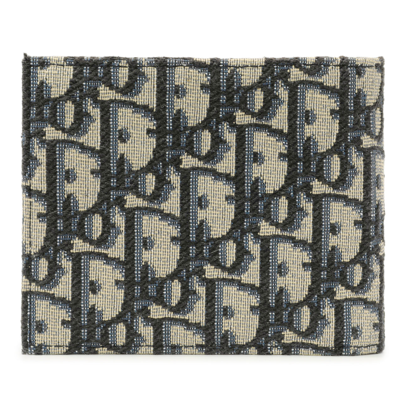 Exclusive Christian Dior Blue Oblique Bifold Wallet — Side View