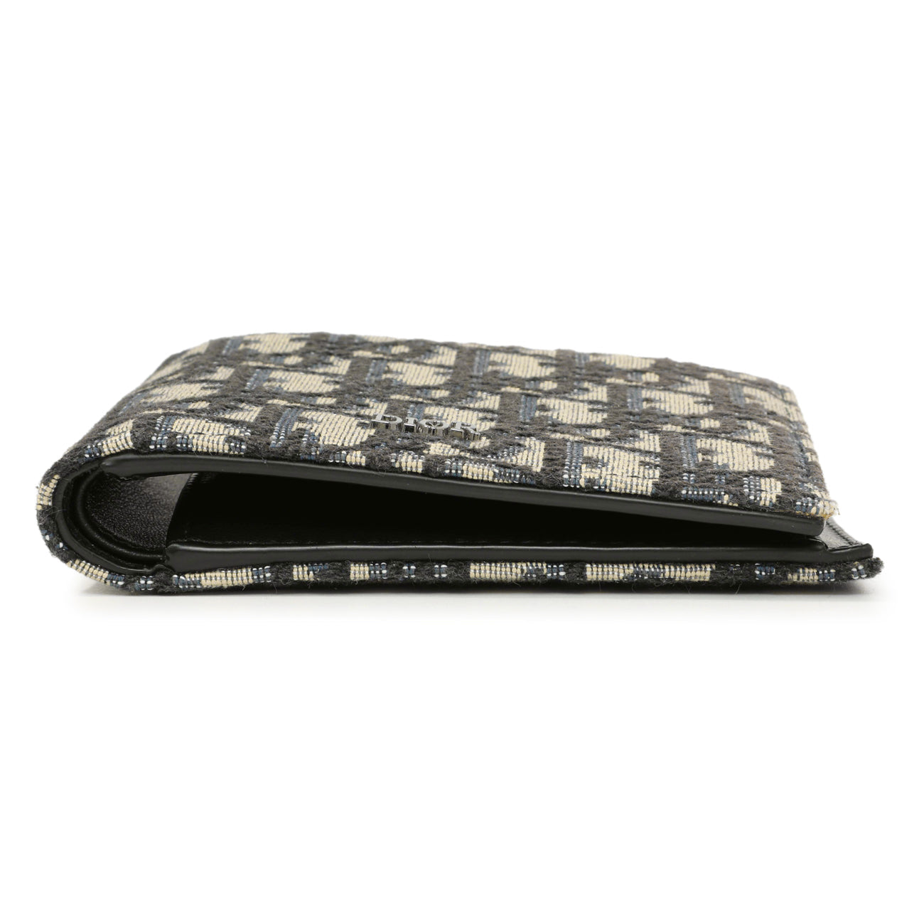 Exclusive Christian Dior Blue Oblique Bifold Wallet — Back View