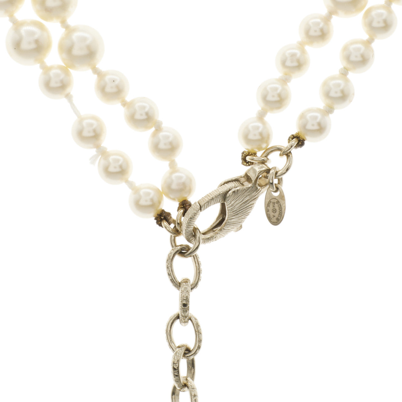 Exclusive Chanel Pearl Double Strand Necklace — Back View