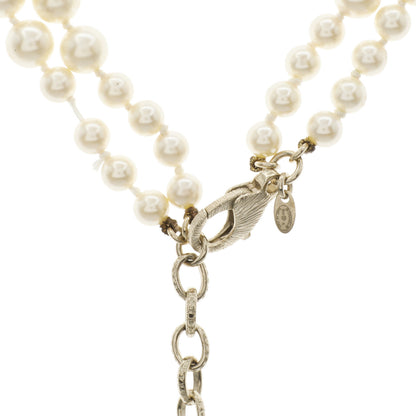 Exclusive Chanel Pearl Double Strand Necklace — Back View