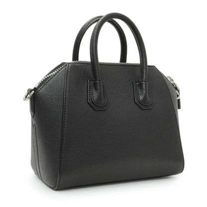 Exclusive Givenchy Black Sugar Goatskin Mini Antigona — Side View