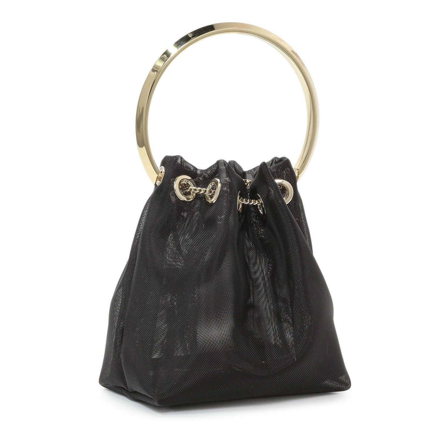 Exclusive Jimmy Choo Black Mesh Bon Bon Bag — Side View