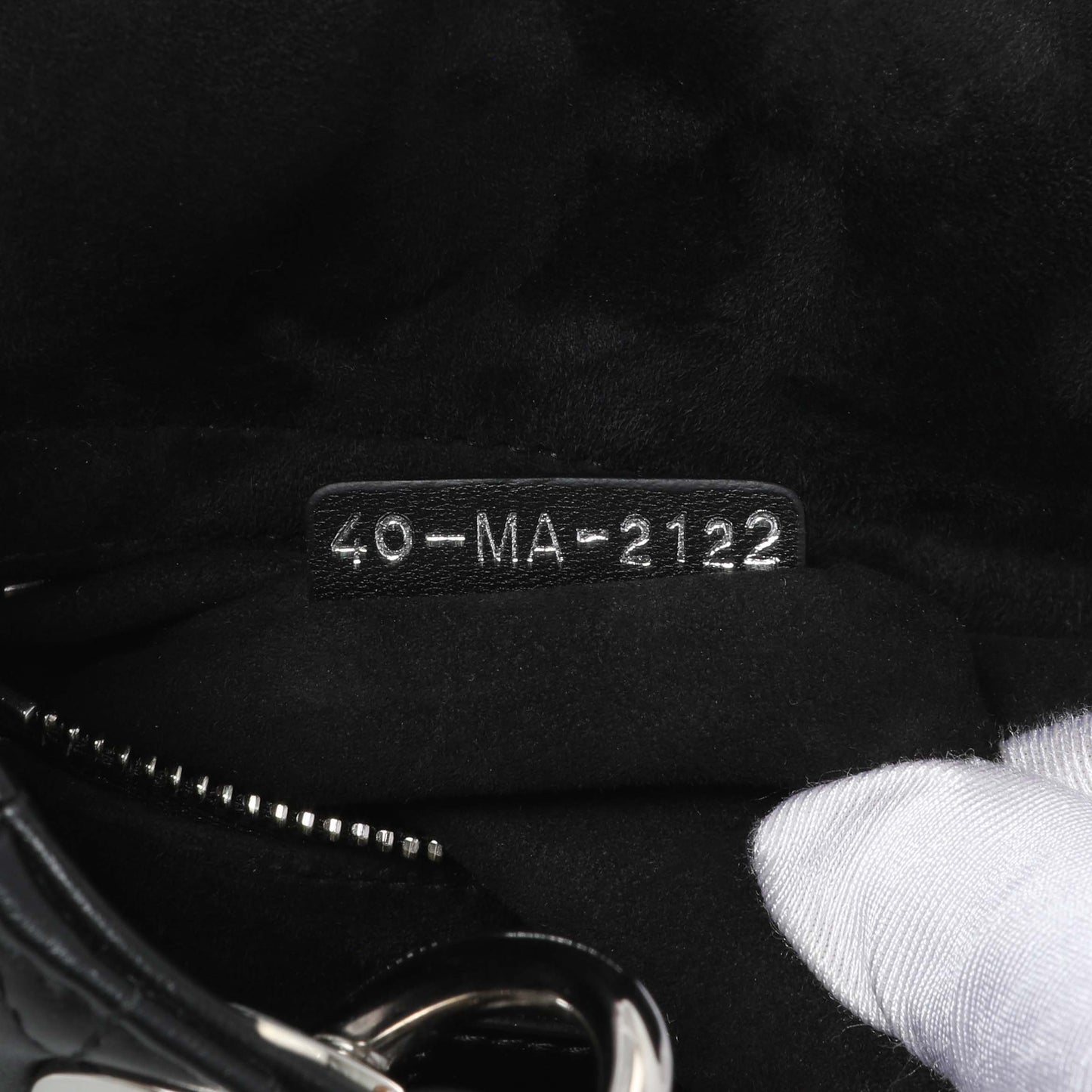 Exclusive Christian Dior Black Lambskin Cannage Mini Lady Dior — Lifestyle View