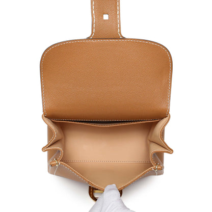 Exclusive Delvaux Vegetal Grained Rodeo Calfskin Brillant Mini Surpiqué — Top View