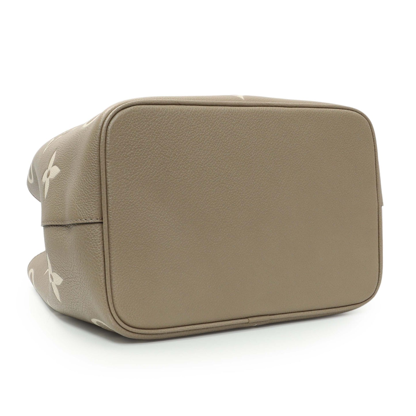 Exclusive Louis Vuitton Tourterelle Creme Empreinte Monogram Giant NeoNoe MM — Back View