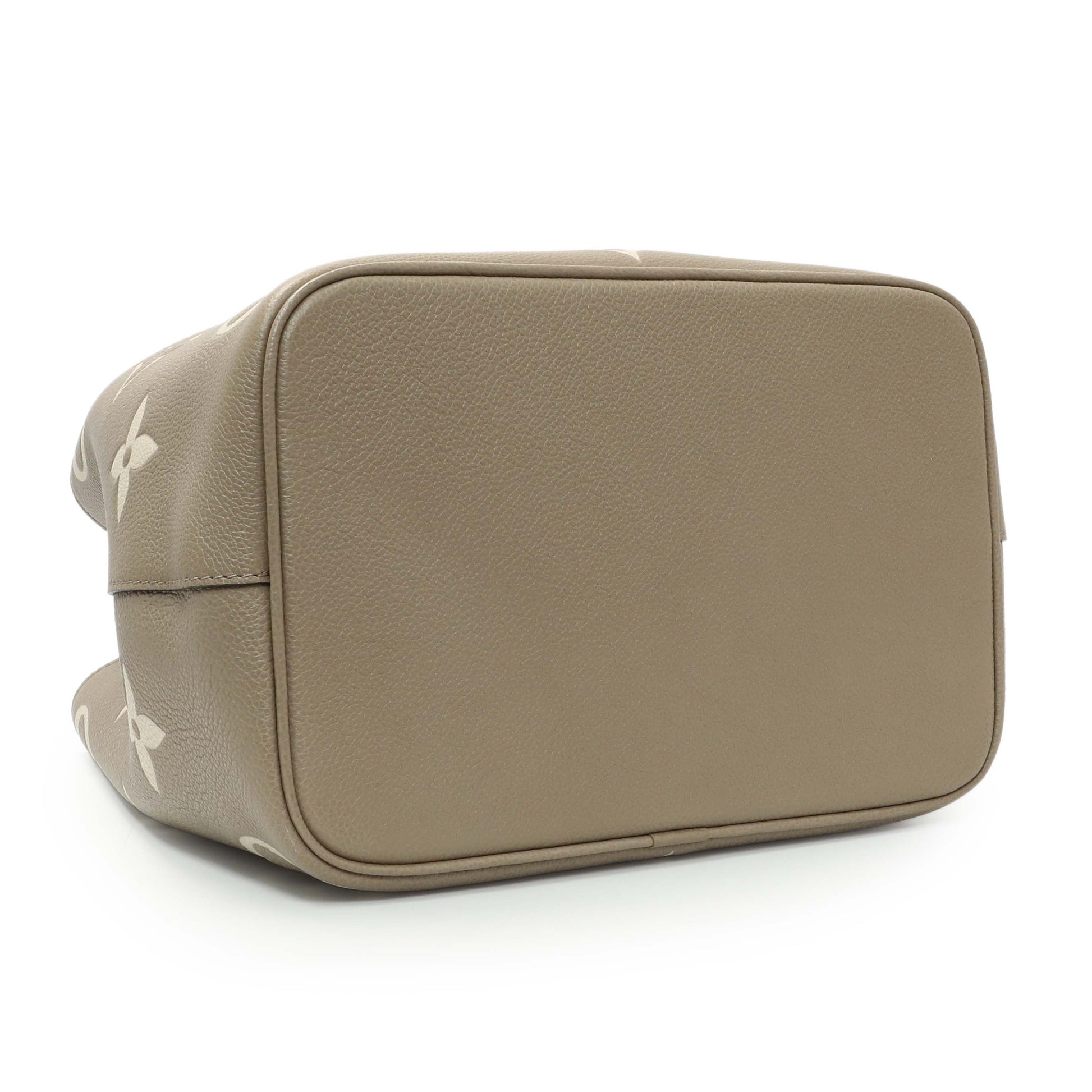 Exclusive Louis Vuitton Tourterelle Creme Empreinte Monogram Giant NeoNoe MM — Back View