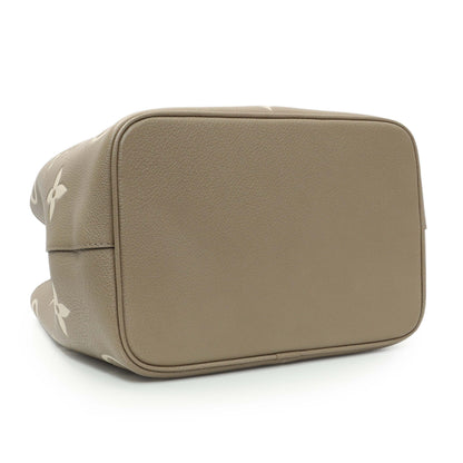 Exclusive Louis Vuitton Tourterelle Creme Empreinte Monogram Giant NeoNoe MM — Back View