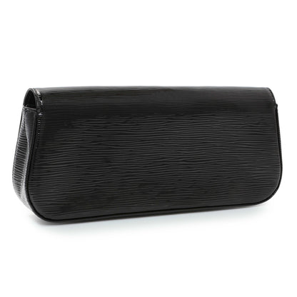 Exclusive Louis Vuitton Black Electric Epi Sobe Clutch — Side View