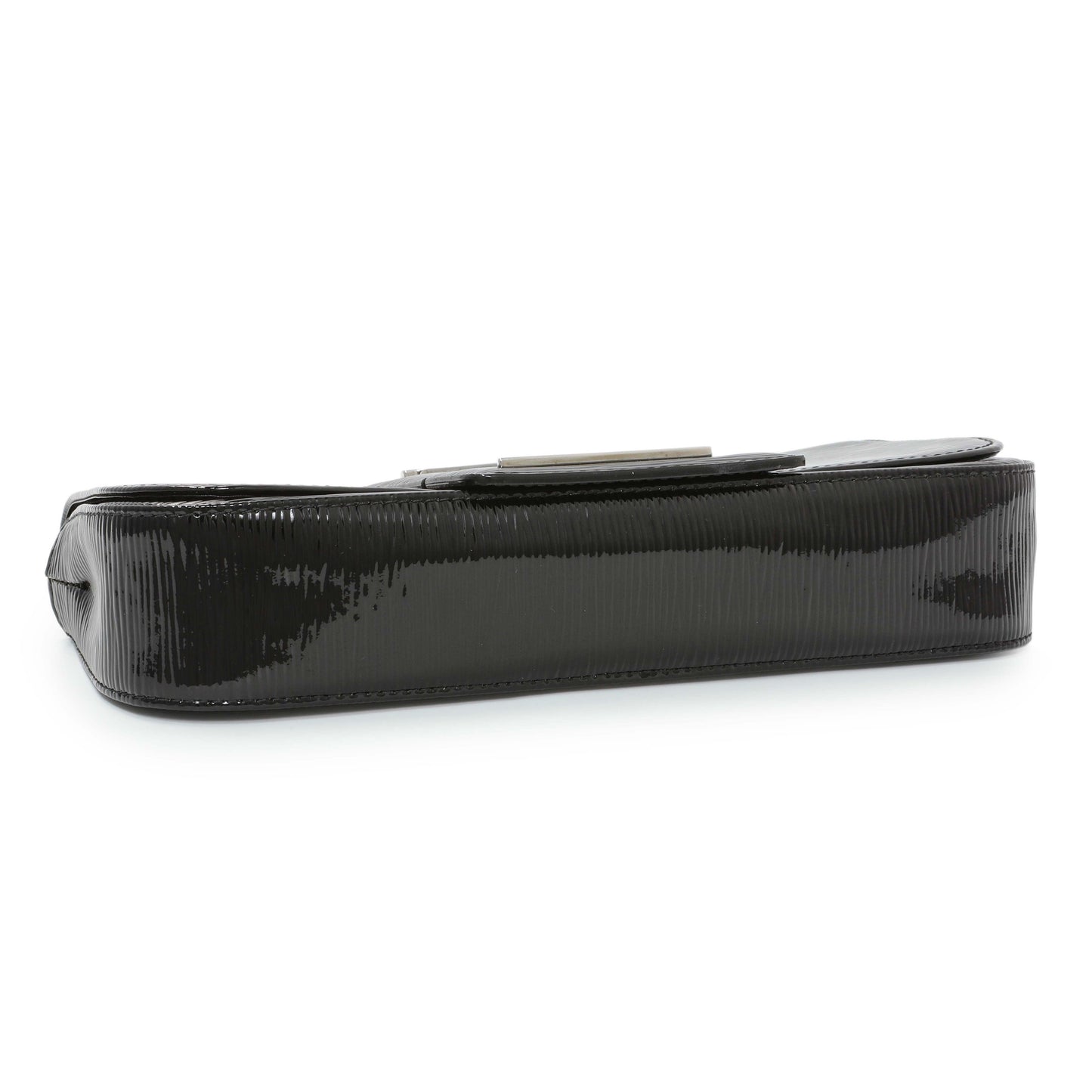 Exclusive Louis Vuitton Black Electric Epi Sobe Clutch — Back View