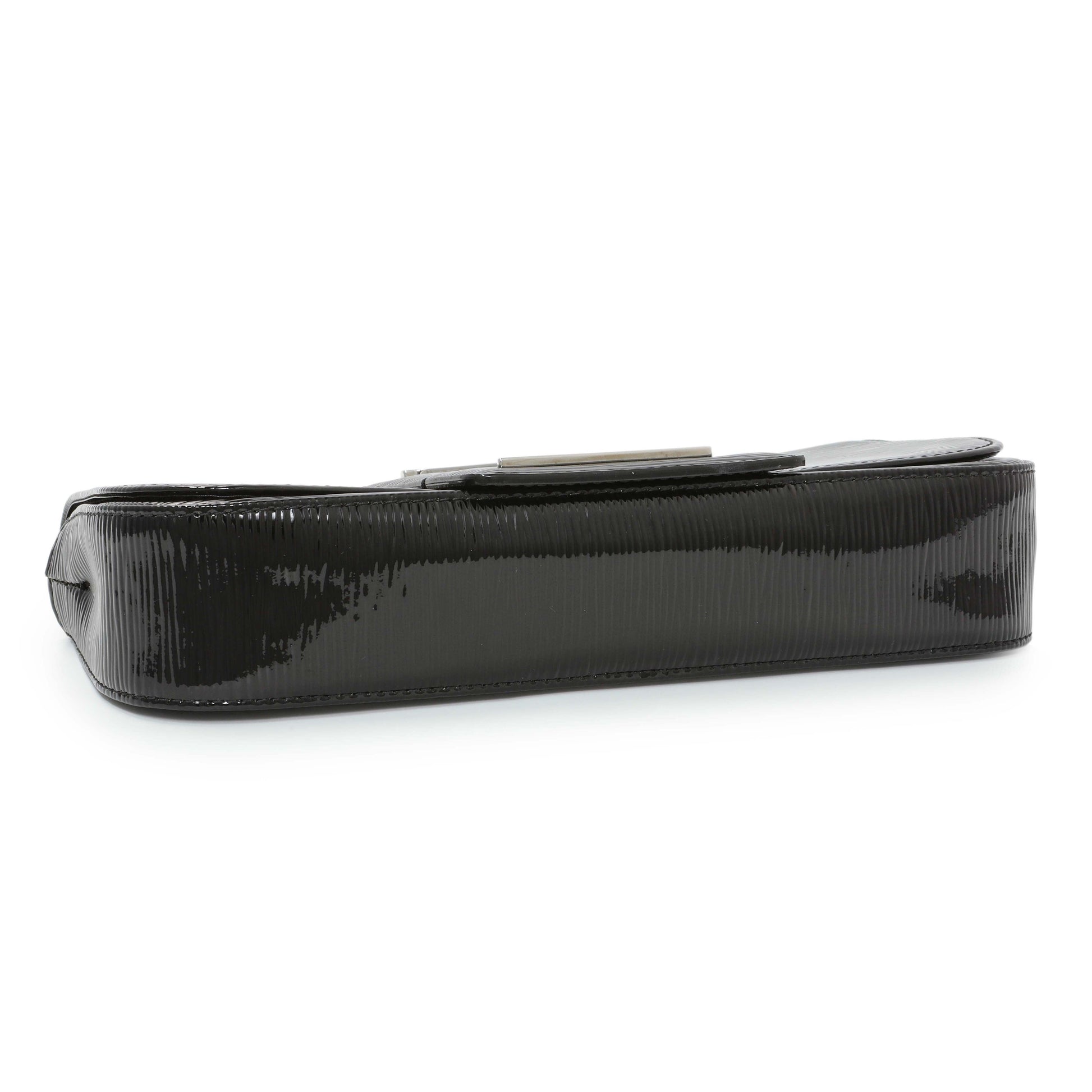 Exclusive Louis Vuitton Black Electric Epi Sobe Clutch — Back View