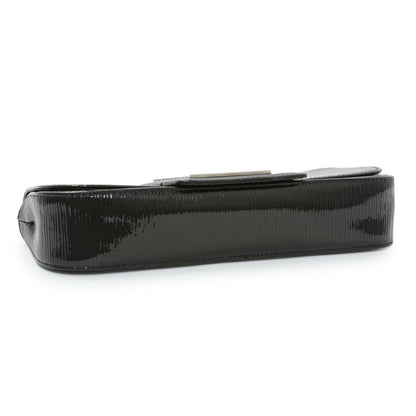 Exclusive Louis Vuitton Black Electric Epi Sobe Clutch — Back View