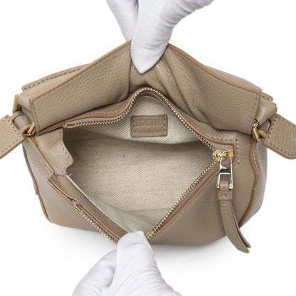 Exclusive Loewe Sand Grained Calfskin Mini Puzzle Bag — Top View