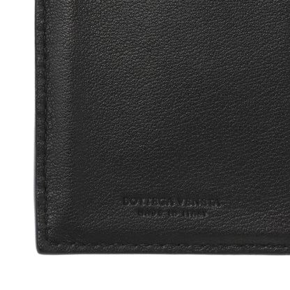 Exclusive Bottega Veneta Black Intrecciato Bi-Fold Compact Wallet — Alternate View 7